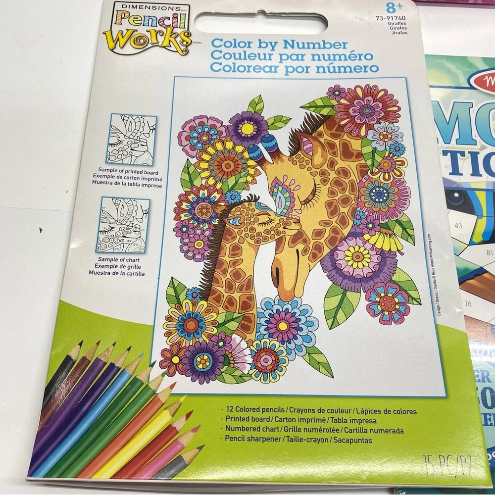 Art and Craft Kit Suncatcher Paint by numbers Mosaic Sticker Colored pencils FUN